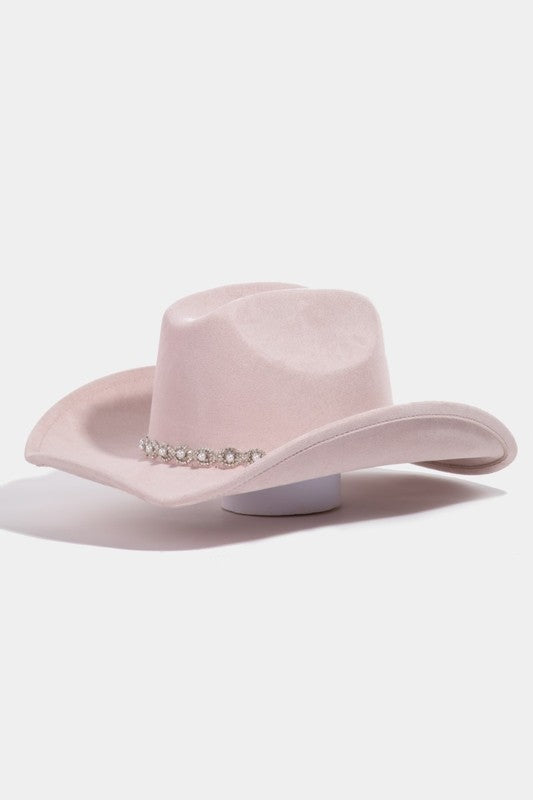 Pearl Pattern Band Cowboy Hat