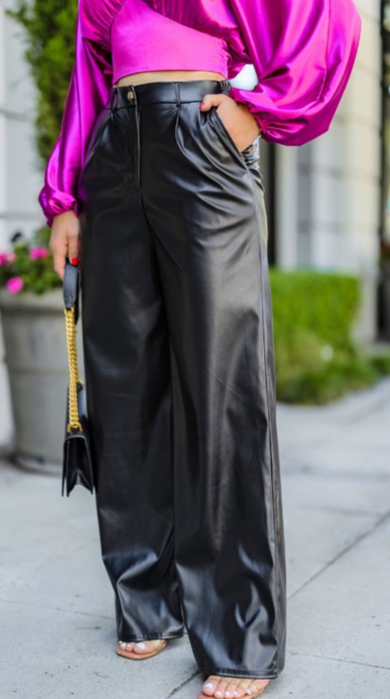 Faux Leather Pants