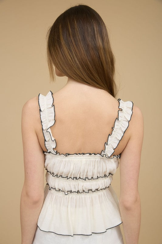 Ruched Bow Top