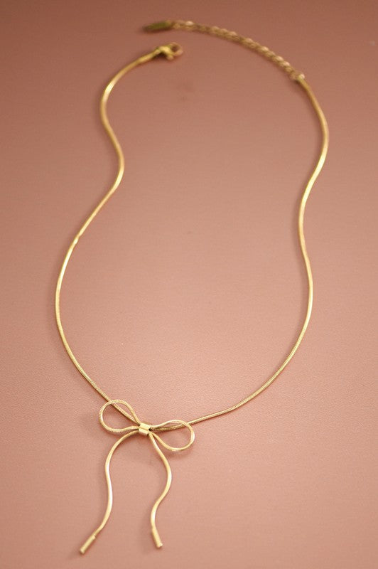 Bow Necklace Stainless