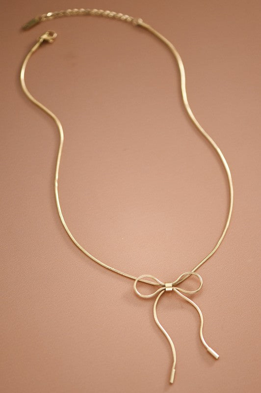 Bow Necklace Stainless