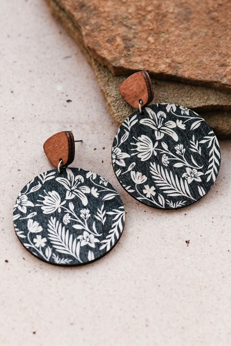 Boho wood earrings