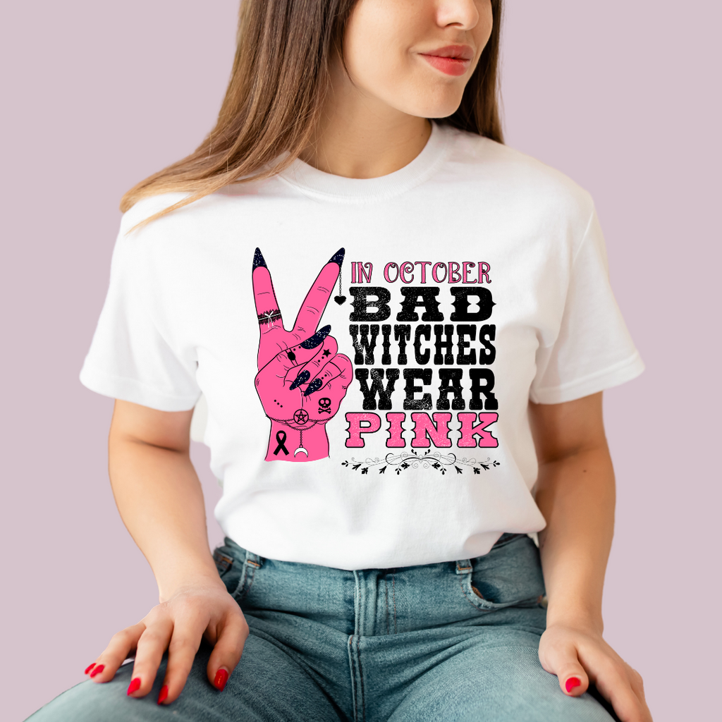 Bad Witches Wear Pink Tee