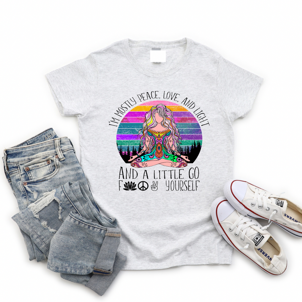 Peace Love Tee Ash Grey